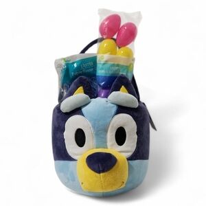 Bluey Plush Easter Basket Bucket Tote Grass Eggs